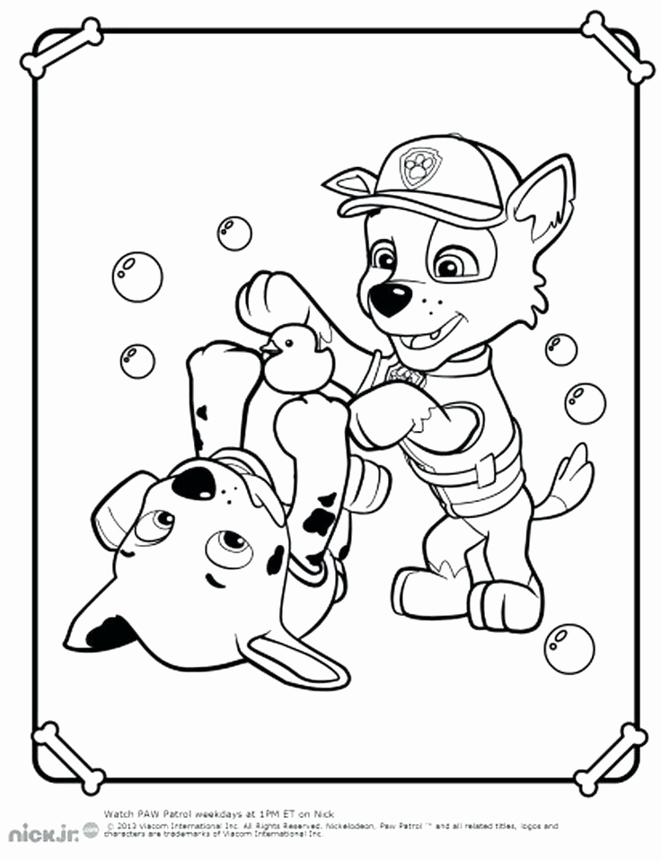 736x959 Rubble Paw Patrol Coloring Page Collection Paw Patrol Printable