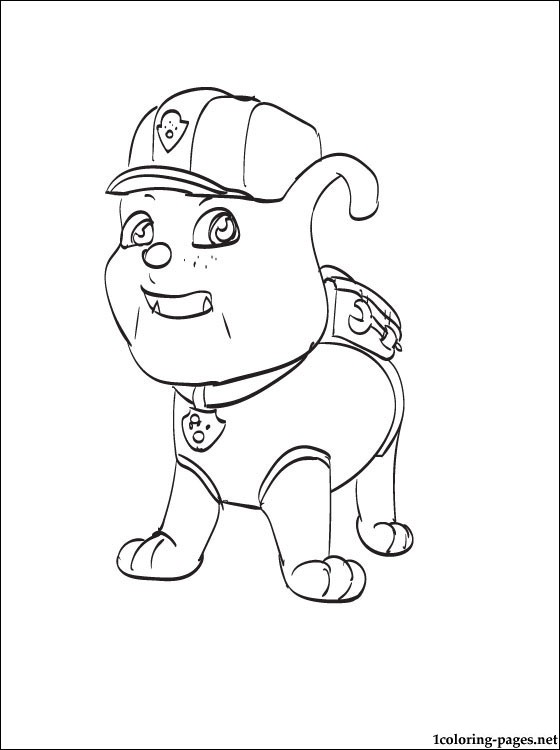 560x750 Coloring Page Rubble Paw Patrol Coloring Pages