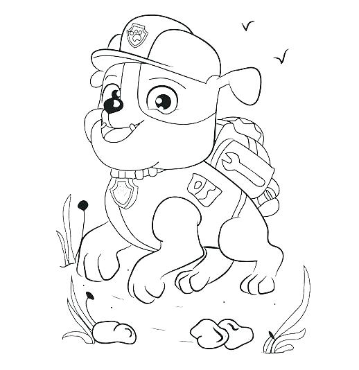 518x534 Chase Paw Patrol Free Coloring Pages