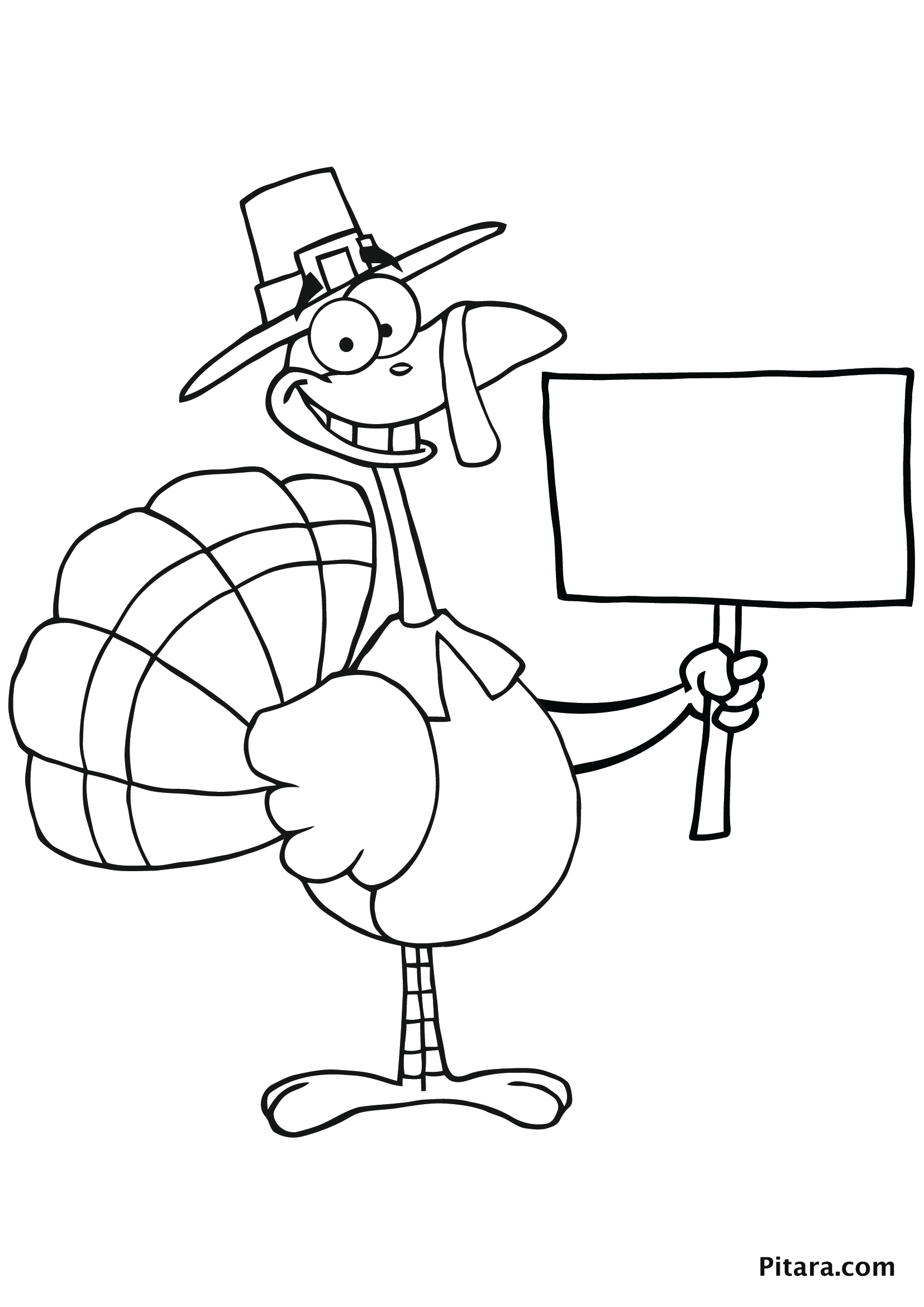 1654x2339 Hitchhiker Turkey Colouring Page For Kids Pitara Kids Network