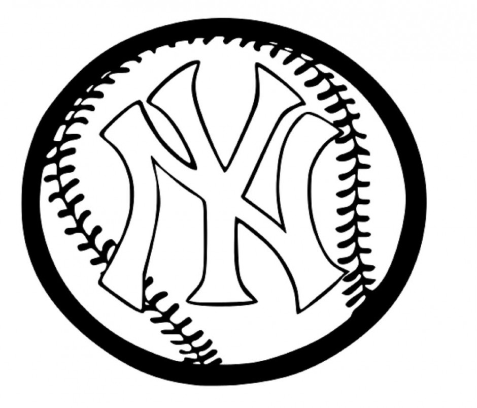 940x803 New York Yankees Coloring Pages Many Interesting Cliparts On Red