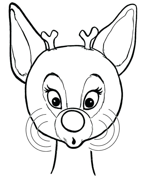 600x734 Reindeer Coloring Page Medium Size Of Coloring Pages Page