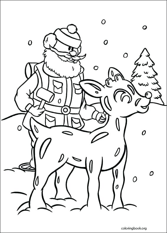 567x794 The Red Nosed Reindeer Coloring Page Rudolf The Rednosed Reindeer