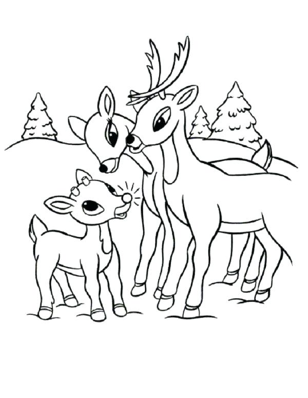 600x776 Rudolph And Clarice Coloring Pages Professional