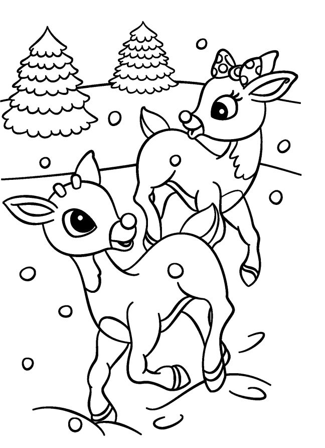 648x892 Cute Reindeer Coloring Pages Cure Cute Reindeer Coloring Pages