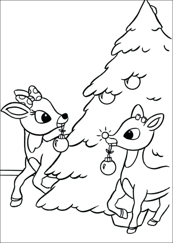 600x840 Rudolph Coloring Pages The Red Nosed Reindeer Coloring Pages Tree