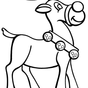 300x300 Rudolph Red Nosed Reindeer Coloring Page For Kids Rudolph
