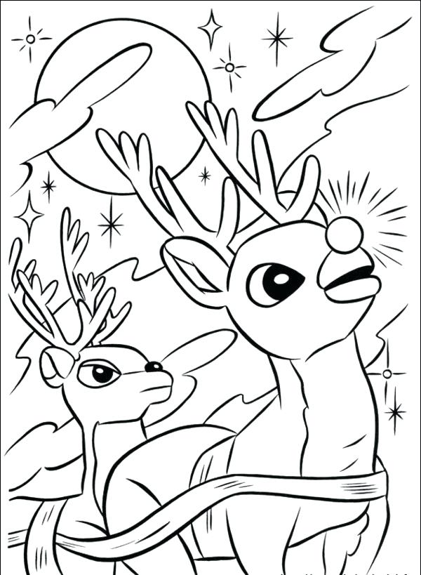 600x819 Coloring Pages Of Rudolph And Santa