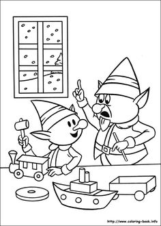 236x330 Rudolph And Hermey Celebrating Christmas Coloring Page Fun