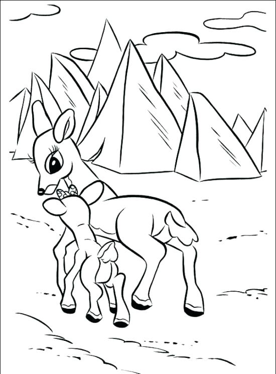 550x745 Rudolph The Red Nosed Reindeer Coloring Page Reindeer Coloring