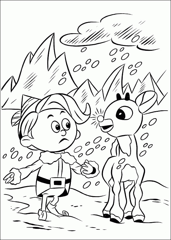 567x794 Rudolph Red Nosed Reindeer Coloring Pages Lovely Rudolph