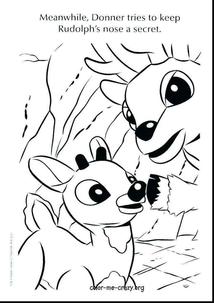 723x1024 Rudolph The Red Nosed Reindeer Coloring Pages
