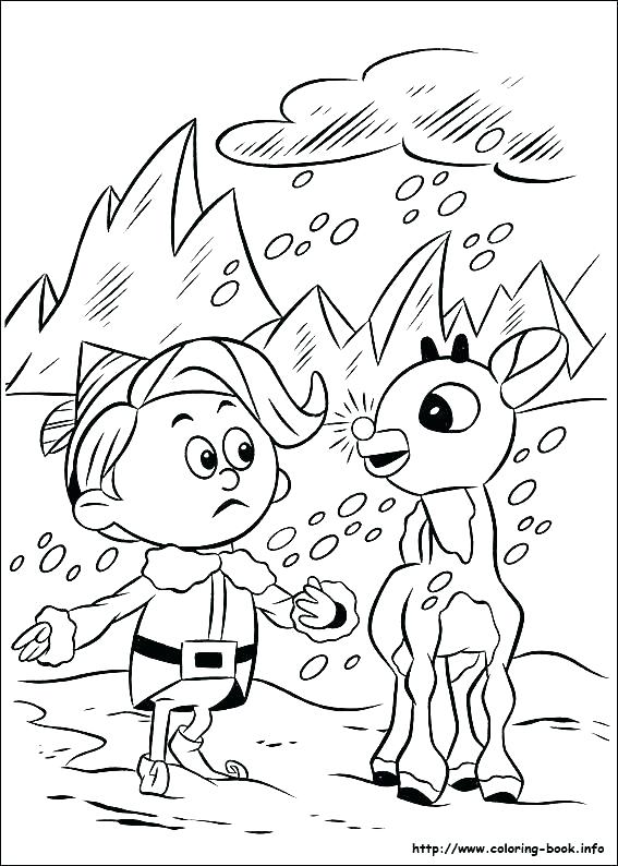 Rudolph The Red Nosed Reindeer Coloring Pages To Print at GetDrawings ...