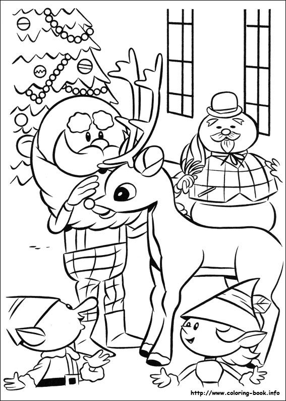 Rudolph The Red Nosed Reindeer Coloring Pages To Print at GetDrawings ...