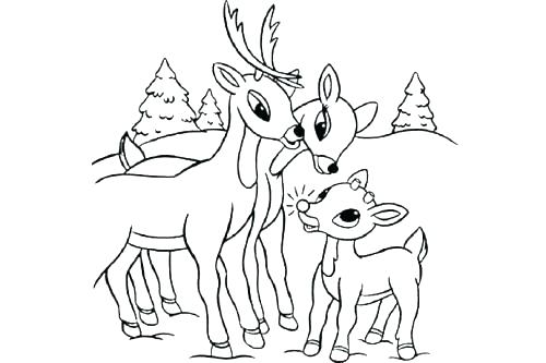 500x333 Rudolph Printable Coloring Pages The Red Nosed Reindeer Coloring