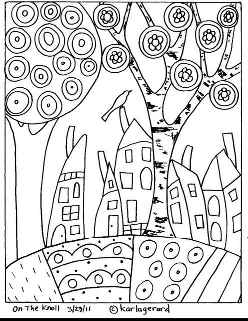 496x640 Sur La Butte Colouring Pages