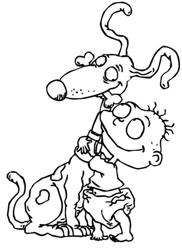 600x816 Tommy Love His Dog In Rugrats Coloring Page Color Luna