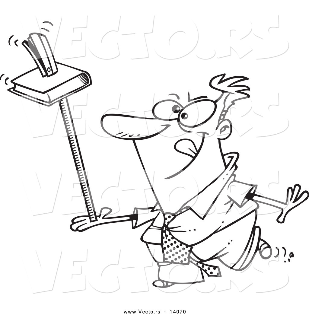 1024x1044 Vector Of A Cartoon Unproductive Businessman Balancing A Book