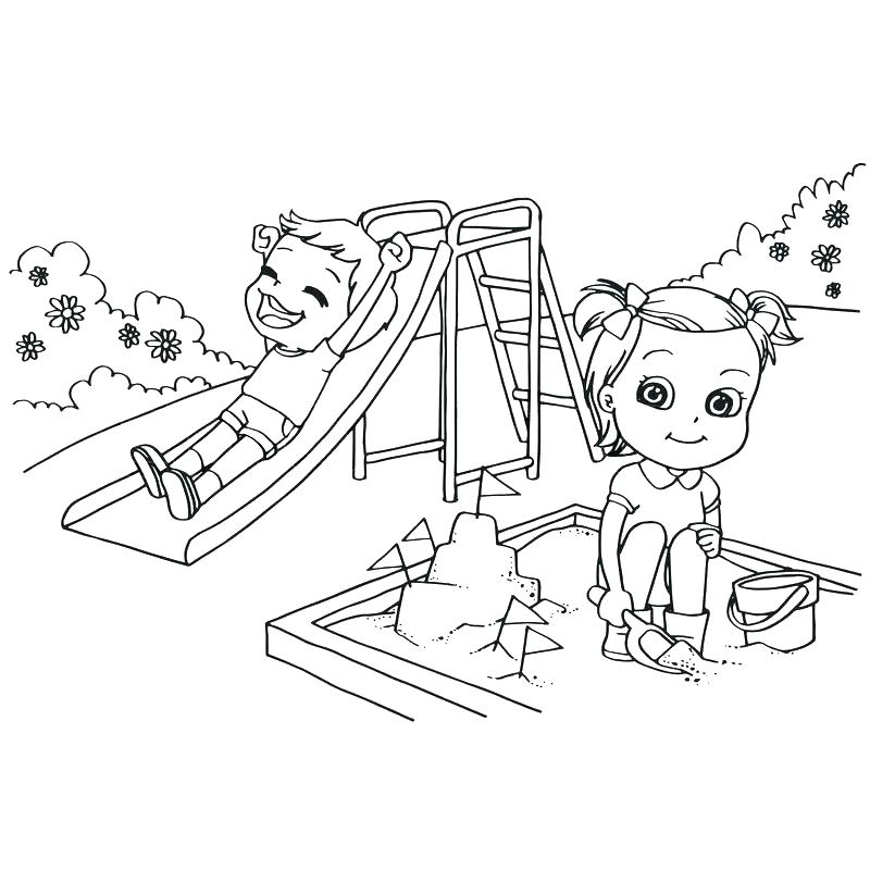 800x800 Playground Coloring Pages