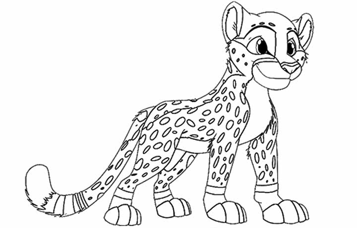 720x460 Coloring Pages Of Cheetahs Ba Cheetah Coloring Page Coloring Home