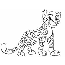 230x230 The Cute Baby Cheetah On Cheetah Coloring Pages