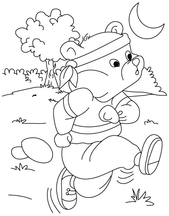 572x732 Fitness Coloring Pages Running Coloring Page Health And Fitness