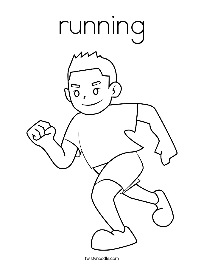 685x886 Running Coloring Page