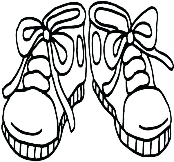 600x557 Shoe Coloring Sheet
