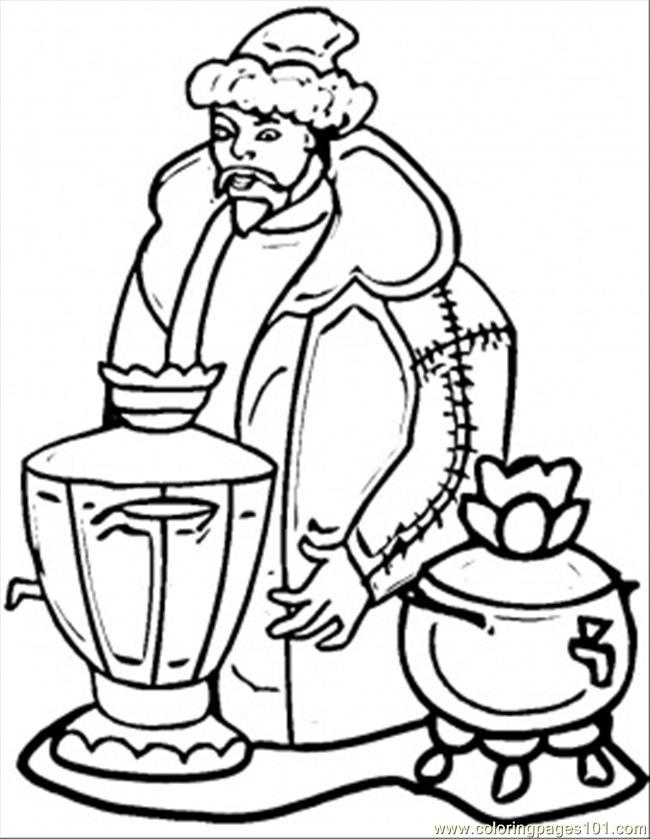 650x839 Russian House Coloring Page