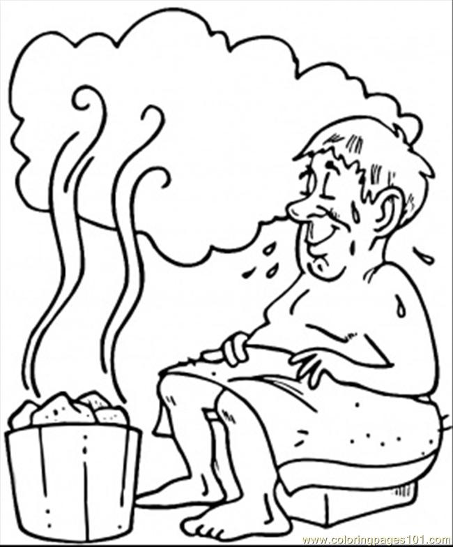 650x784 Russian Sauna Coloring Page