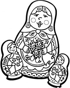 238x300 Russian Dolls For Coloring Page