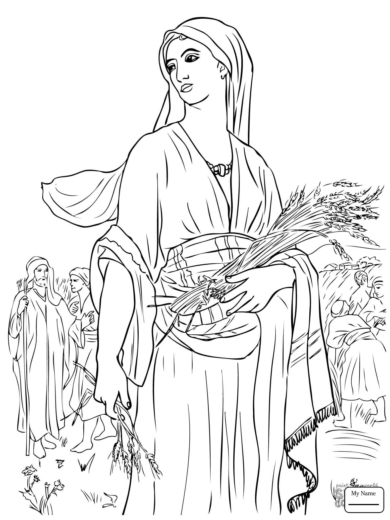 Ruth And Boaz Coloring Pages