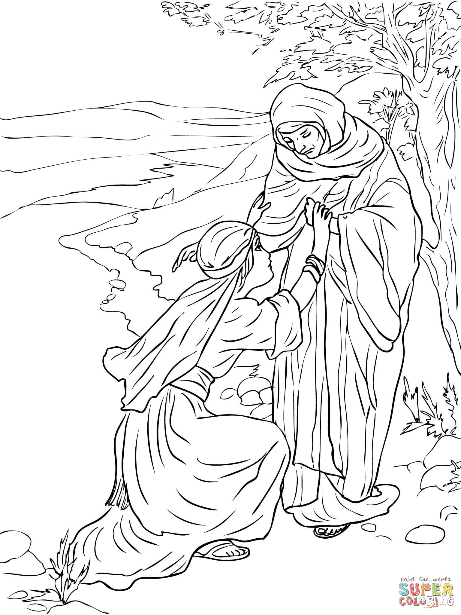 1536x2046 Ruth And Naomi Coloring Page Free Printable Pages On Ruth Naomi