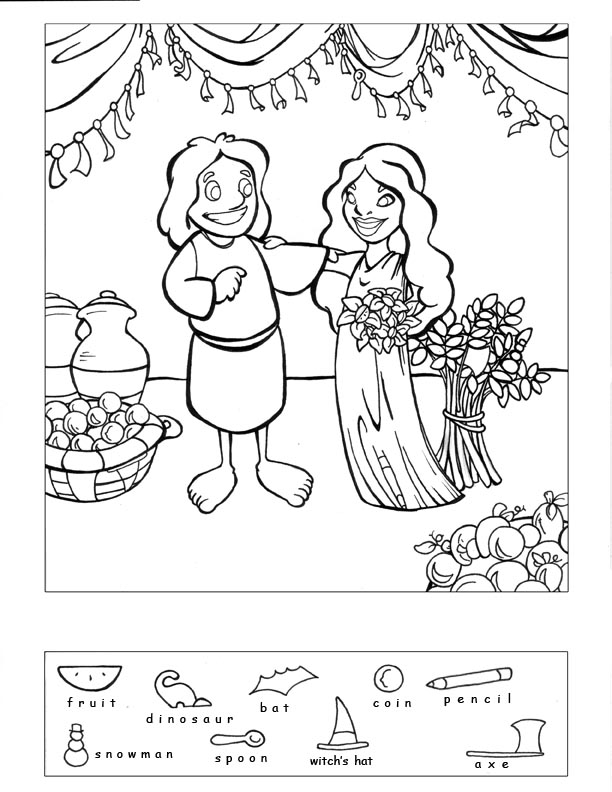 612x792 Surprising Design Ideas Ruth And Boaz Coloring Pages Obed