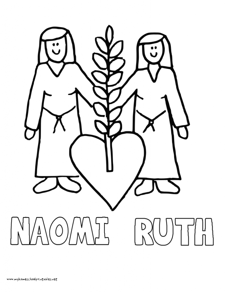 791x1024 Revisited Ruth And Naomi Coloring Pages Miracl