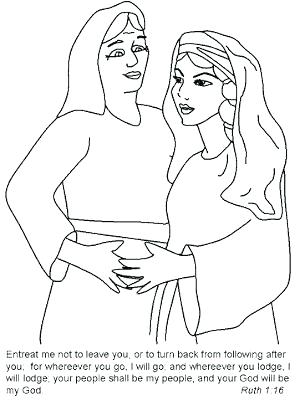 300x400 Ruth And Naomi Coloring Pages And Coloring Pages Colouring Pages