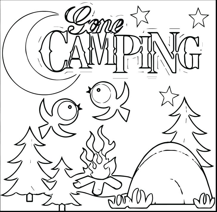 728x710 Camping Coloring Pages Camping Coloring Pages For Kids Rv Camping