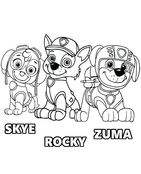 600x740 Coloring Pages Paw Patrol