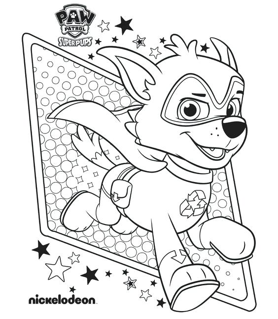 564x645 Colouring Pages Paw Patrol Super Pup Patrol Ryder Paw Patrol
