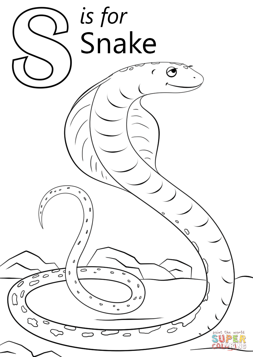 849x1200 Letter S Coloring Page Pages