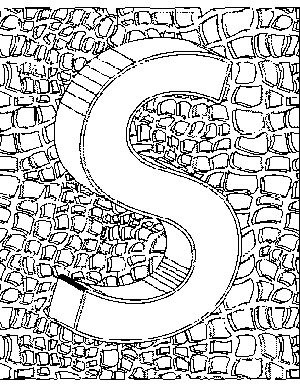 300x388 S Coloring Page