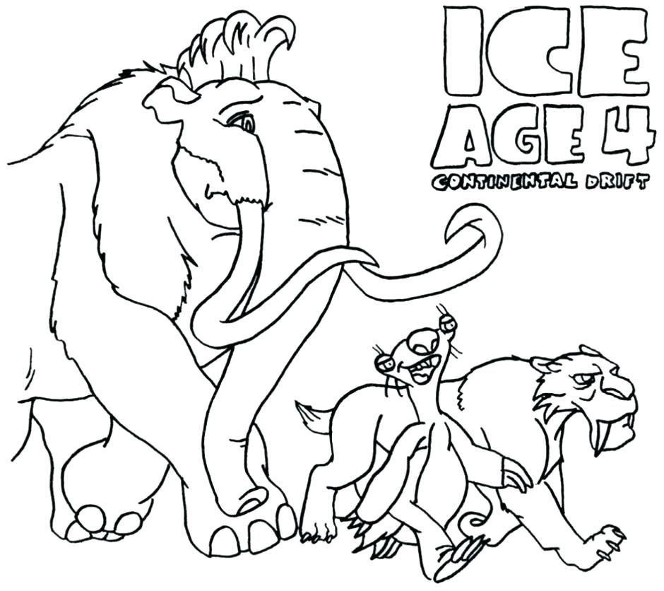 940x836 Saber Tooth Tiger Coloring Pages