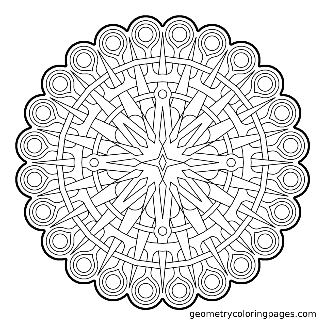 1280x1280 Geometry Coloring Pages