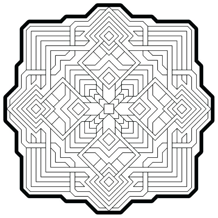 736x736 Printable Sacred Geometry Coloring Pages Geometric Designs