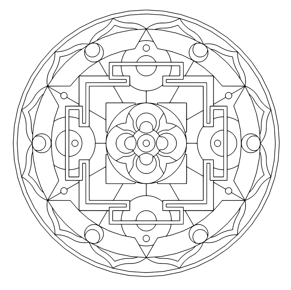 1000x995 Sacred Geometry Coloring Pages Bing Images Mandala And Other Get