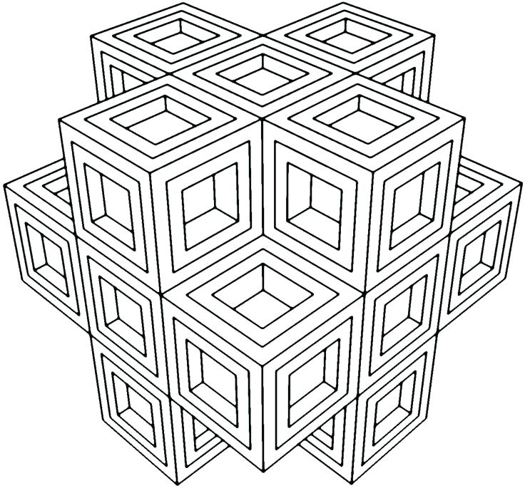 736x685 Geometric Coloring Pages For Adults