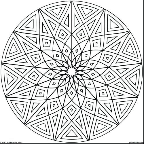 500x500 Easy Geometric Coloring Pages Medium Size Of Geometry Coloring