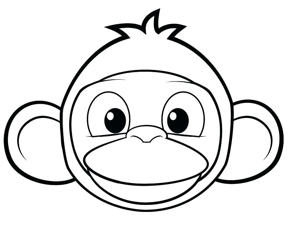 952x750 Coloring Page Of A Monkey Coloring Page Face Sad Face Coloring