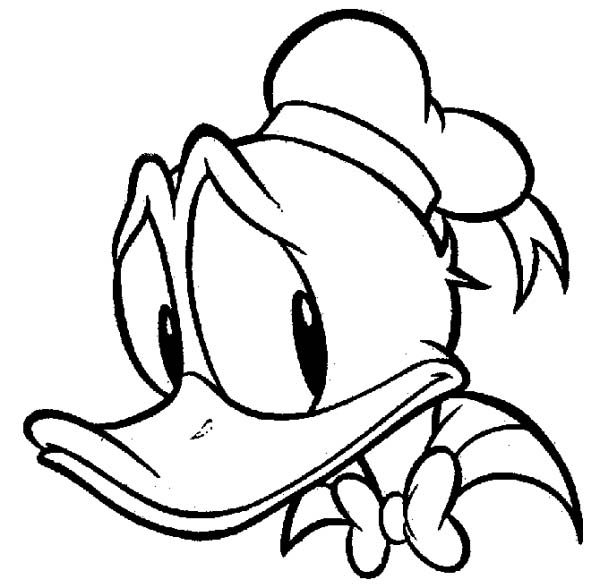 600x588 Sad Face Of Donald Duck Coloring Pages