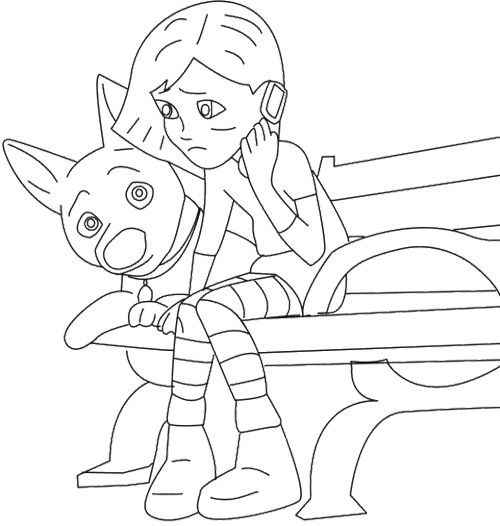 500x526 Bolt And Penny Sad Coloring Page Disney Website